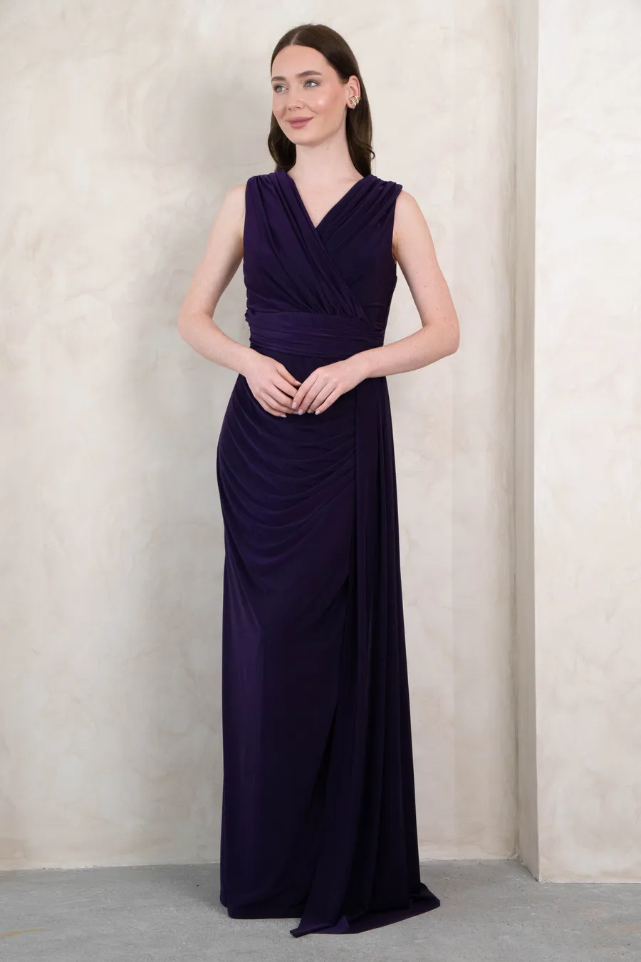 Mürdüm Uzun Elbise