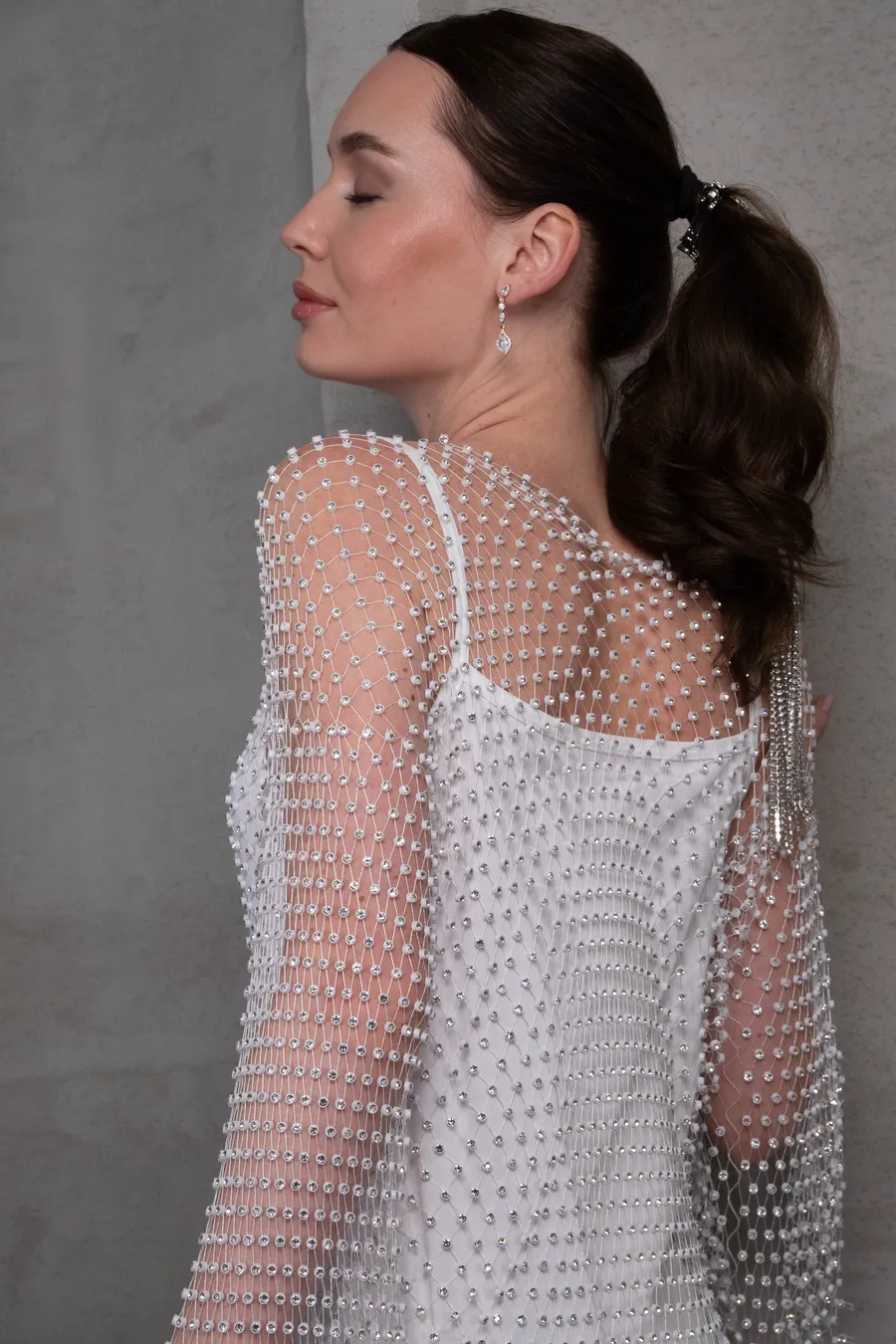 Taş Detaylı Tasarım Elbise