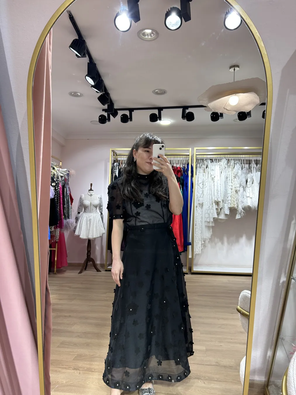 Çiçekli Etek-Bluz Takım